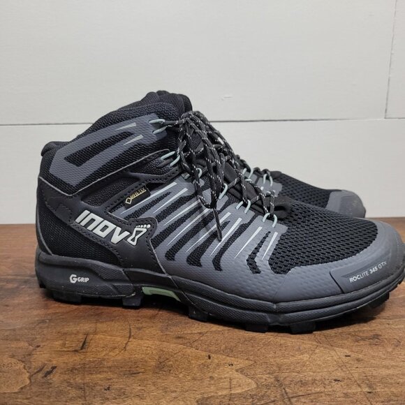 EUC INOV8 ROCLITE 345 GTX Goretex Black/Grey Waterproof Hiking Boots Women's 10 - Picture 4 of 10